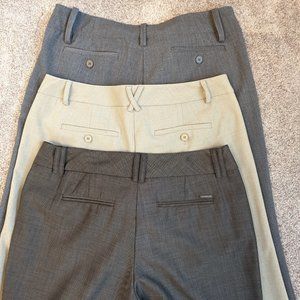 3 Pair New York & Company Wide Leg Dress Pants